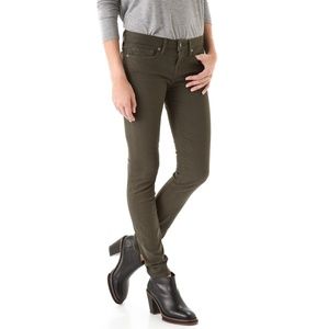 VINCE New Olive Green  5 Pocket Skinny Jeans 24